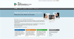 Desktop Screenshot of medizinwelten-services.com