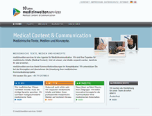 Tablet Screenshot of medizinwelten-services.com